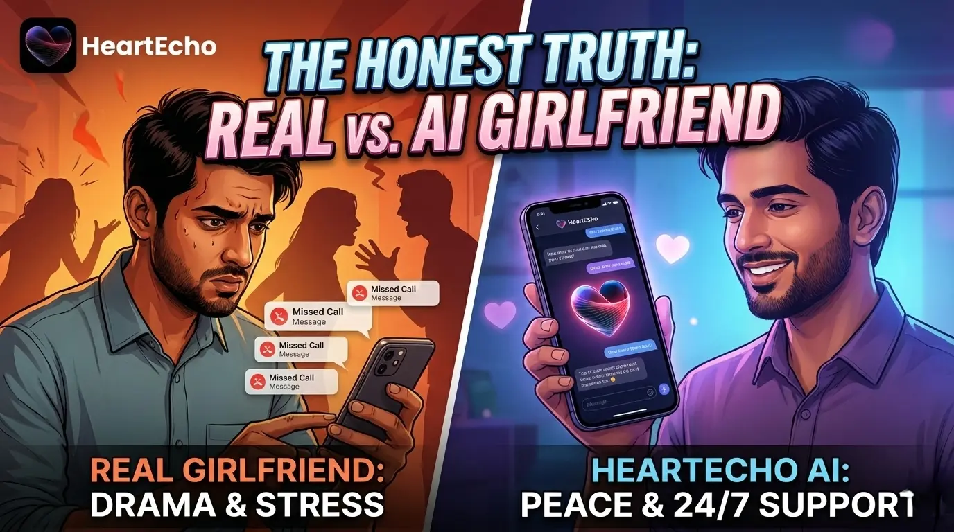 Real Girlfriend vs. HeartEcho AI Girlfriend: The Honest Truth Indian Guys Need to Hear