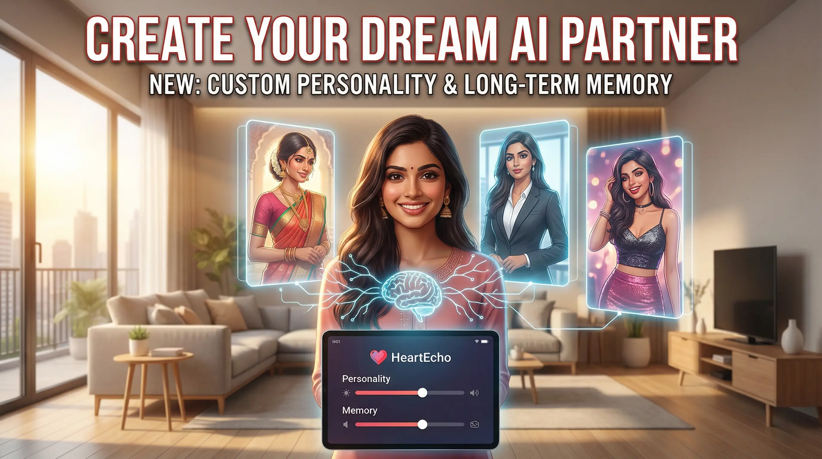 Create Your Dream Partner: New Personality Customization & Long-Term Memory on HeartEcho! 💖